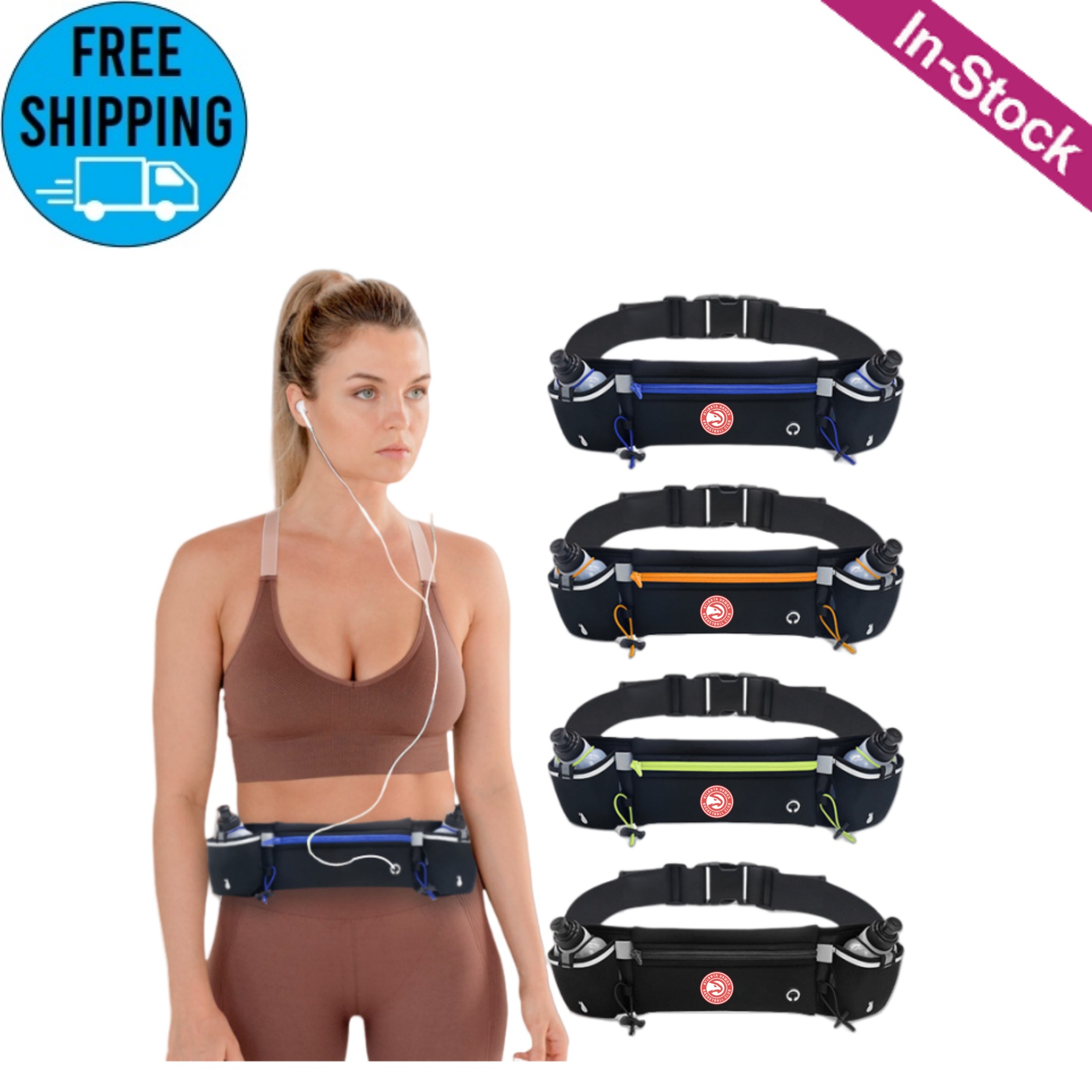 Running Belt with Water Bottles 7