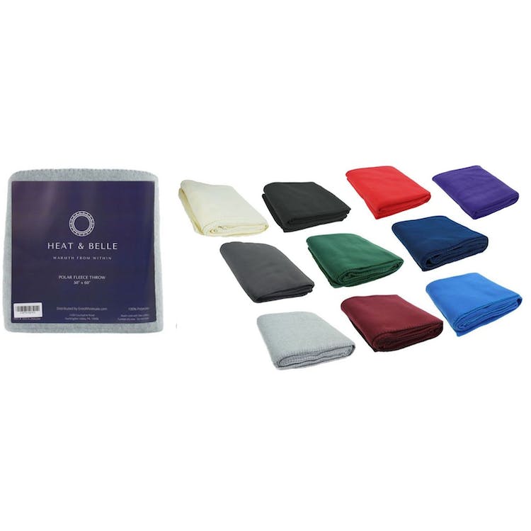 Polar Fleece Throw Blankets - Charcoal 50" x 60" 2