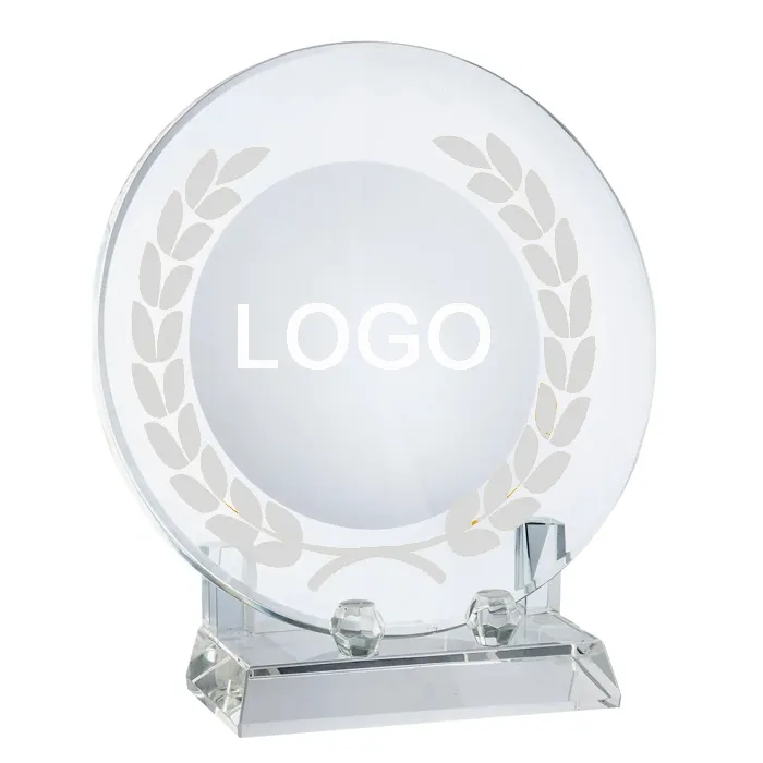 Round Crystal Plate with Stand 2