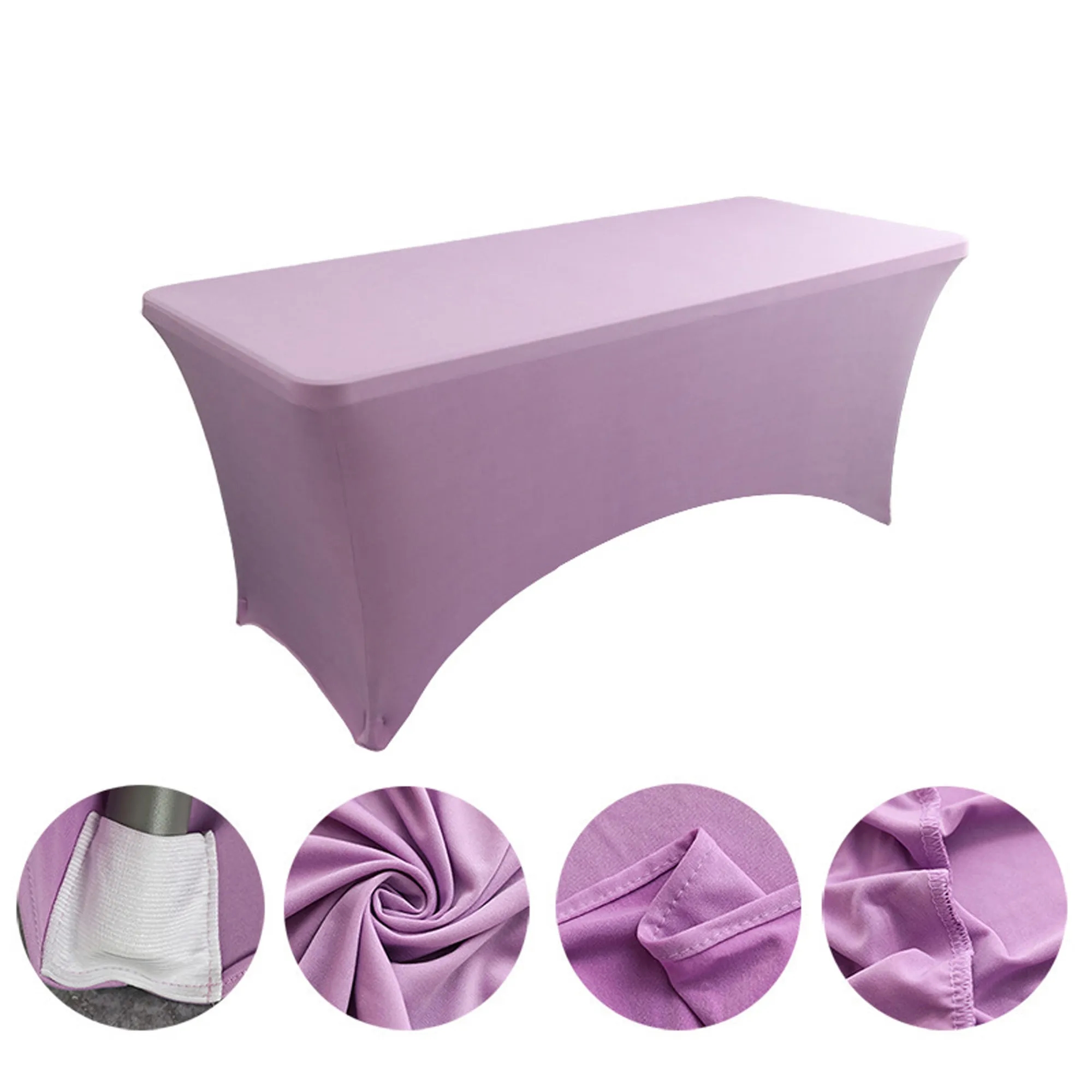 MOQ 1 6ft Polyester Stretch Tablecloth 8