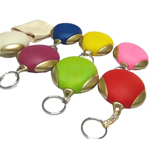 Rubber Key Chain with Microfiber Cleaning Cloth 7