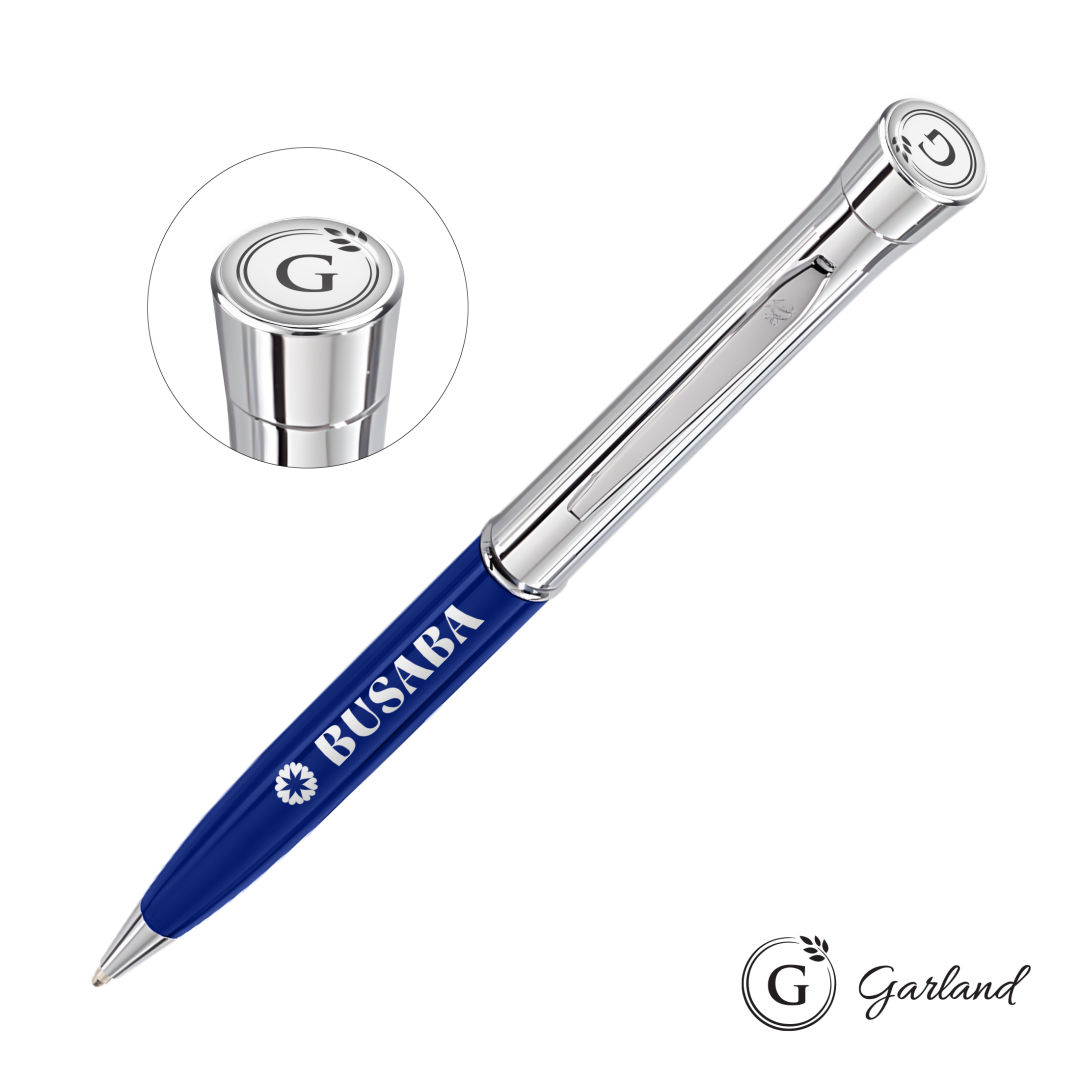 Garland® Monogram Twist Ballpoint Pen - Chrome 7