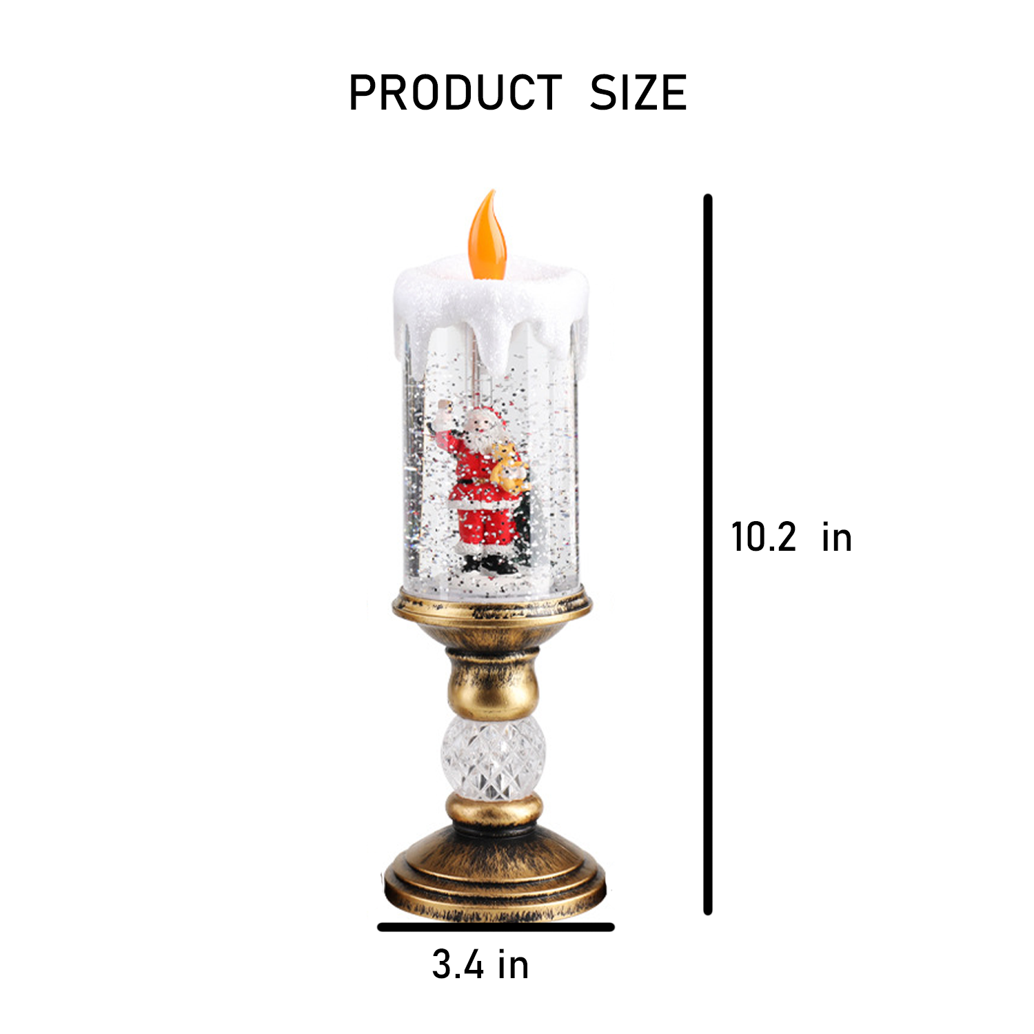 Christmas Candles with Santa Claus Snowman 3