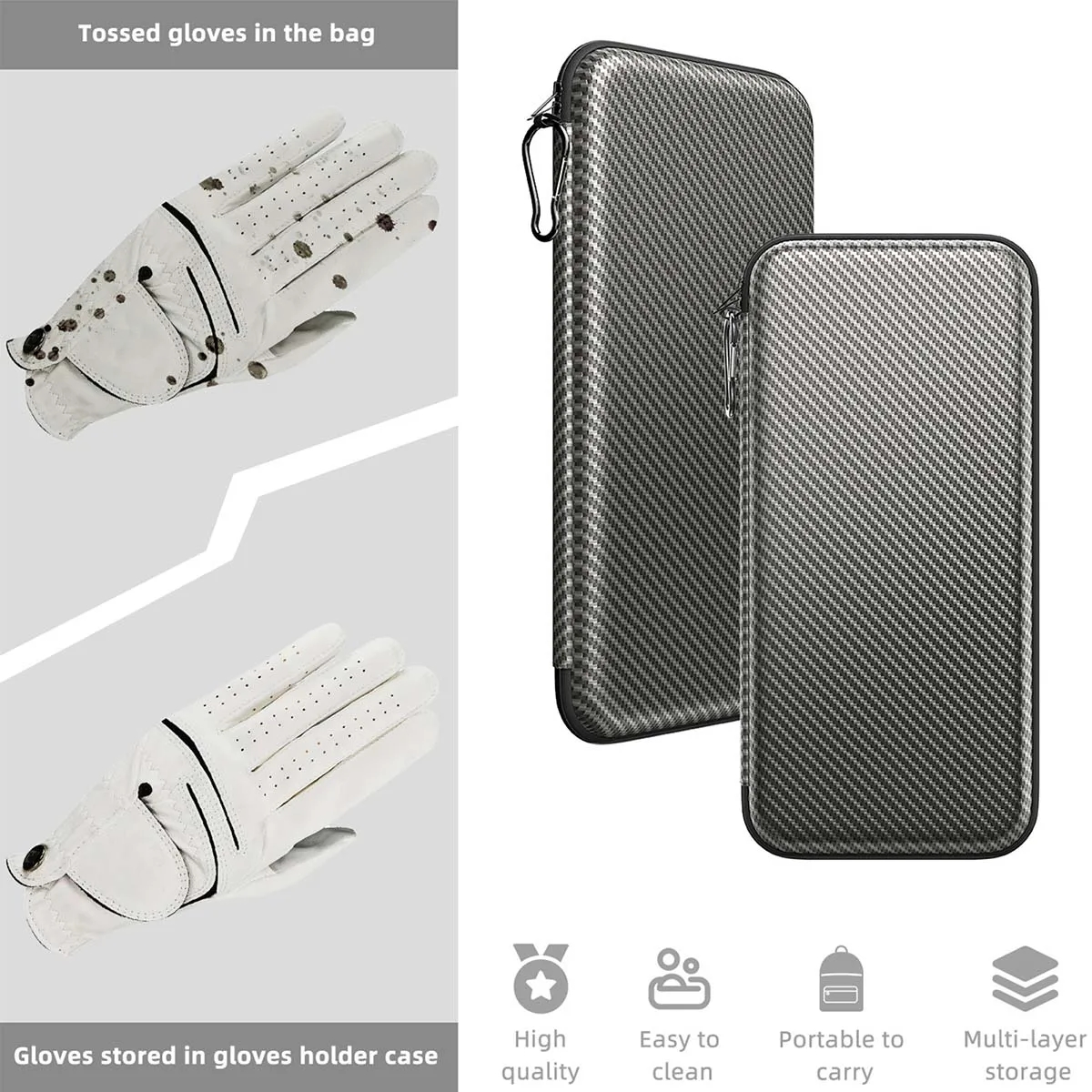Professional Golf Accessories Box with Gloves Holder 5