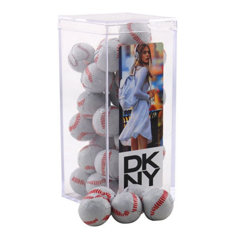 Acrylic Box with Chocolate Baseballs 1