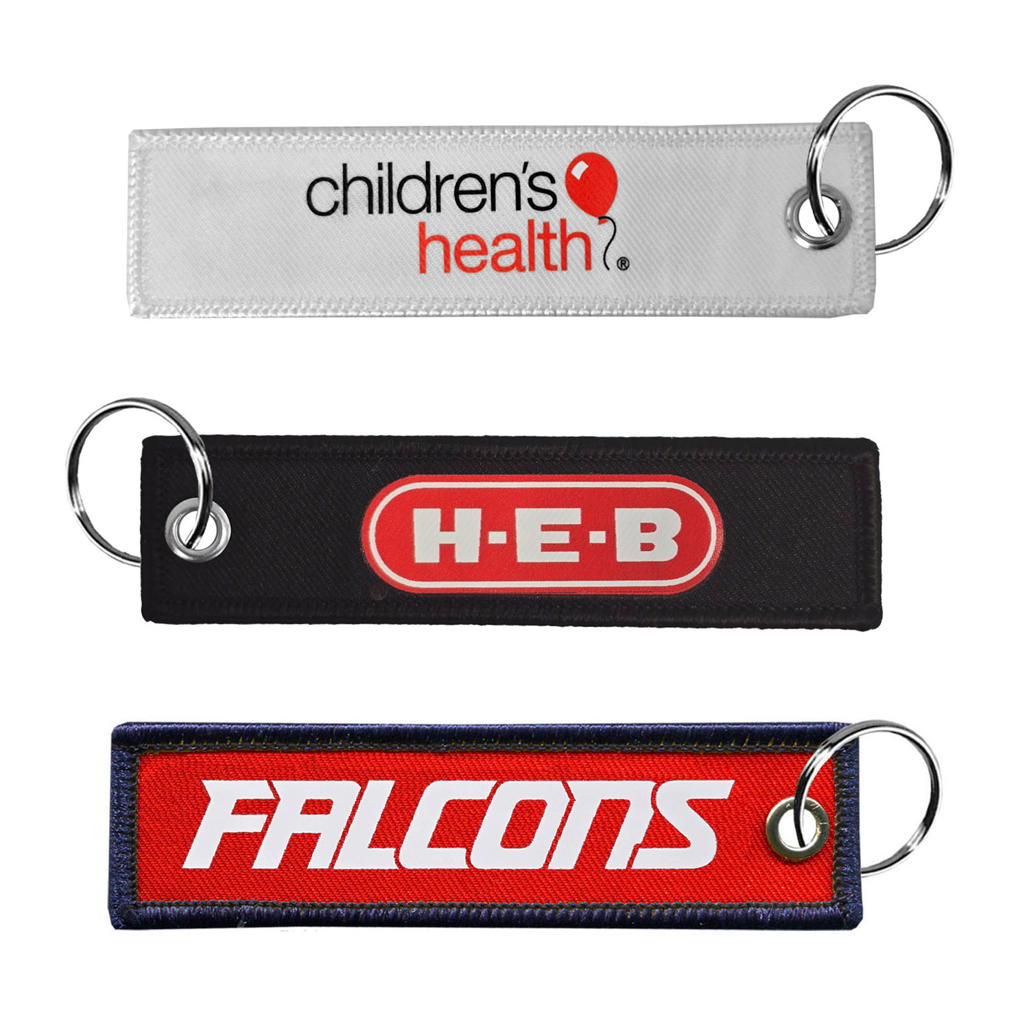 1" x 4" Two Sided Key Ring with DTF 3