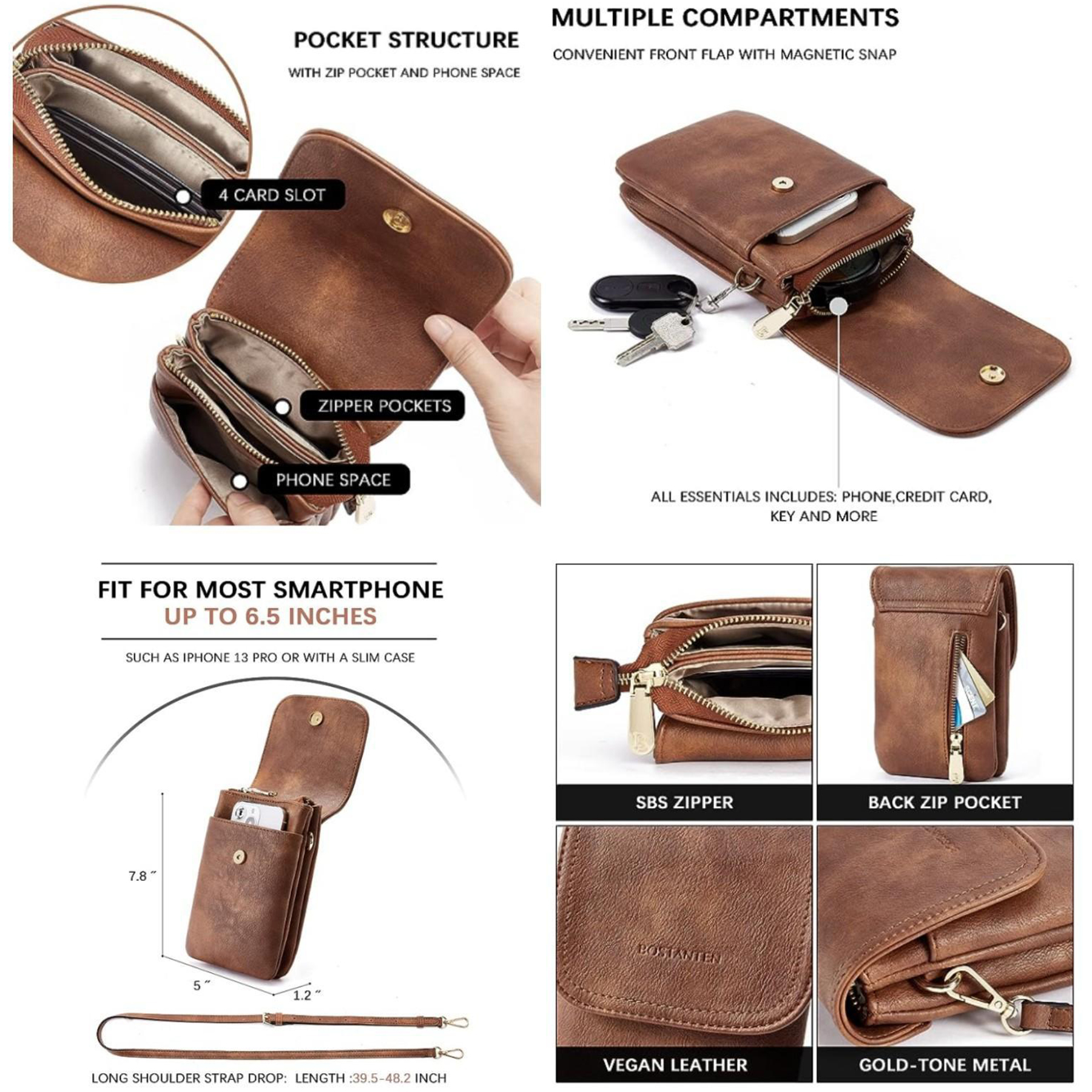 Leather Small Crossbody Bags for Women 2