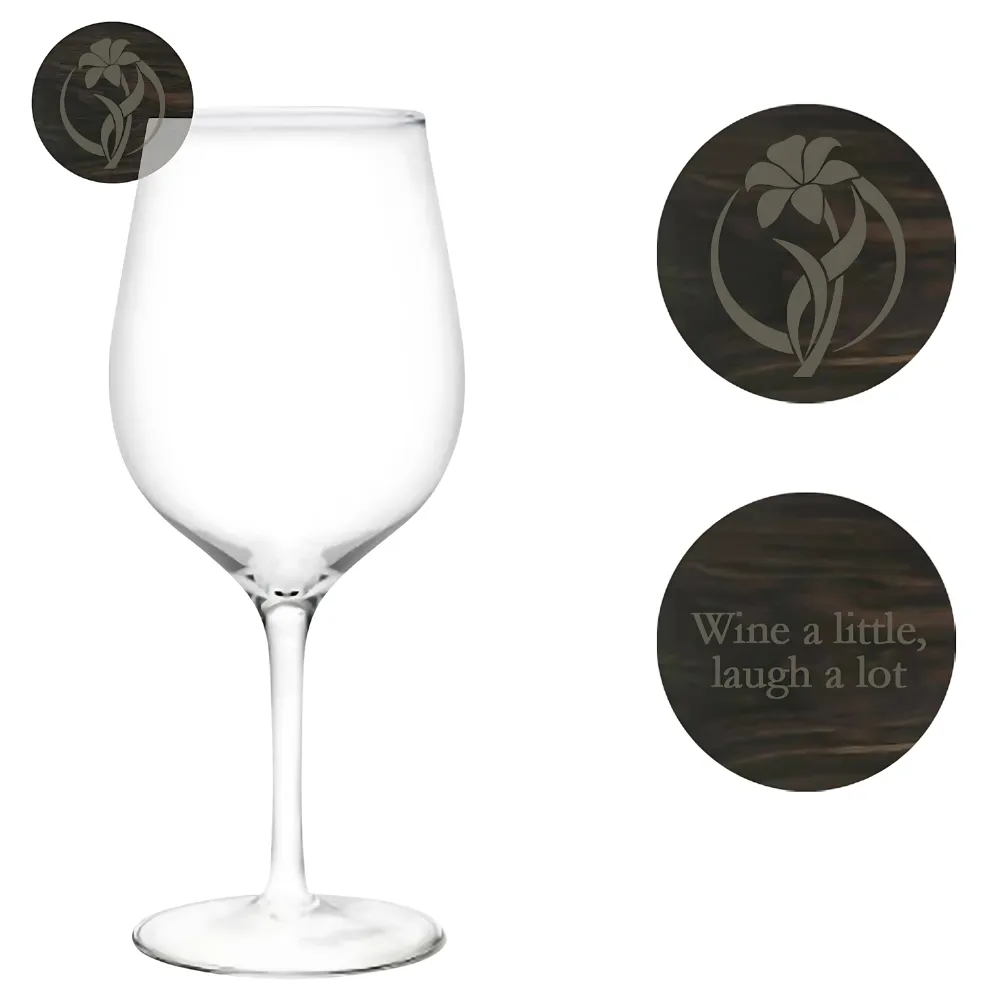 Wood Wine Glass Charm 3