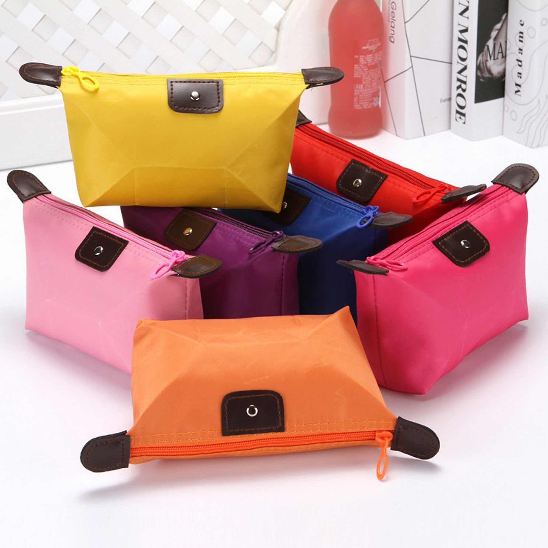 Foldable Waterproof Nylon Cosmetic Bag Wash Bag 4