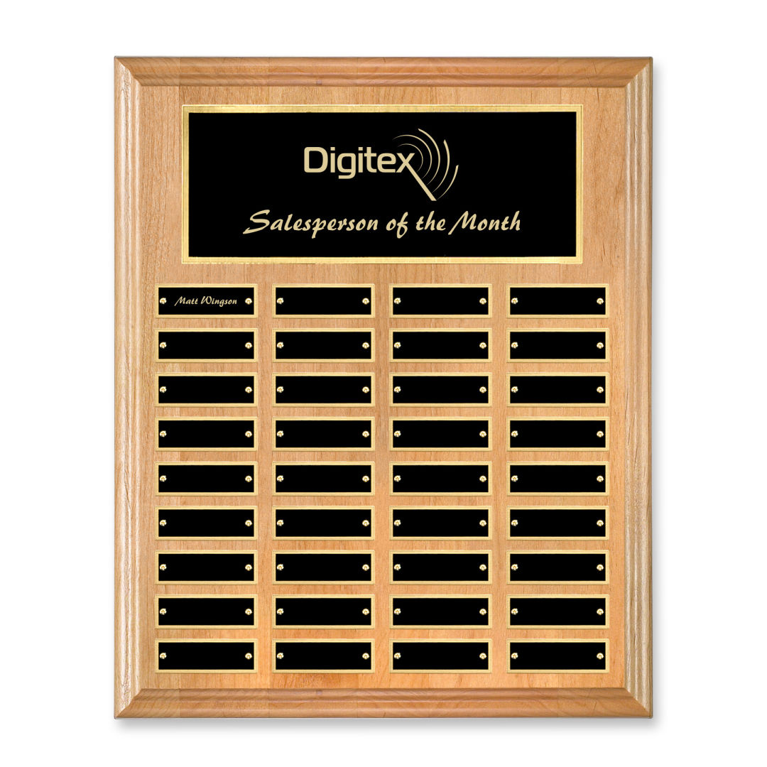 Erindale (Vert) Perpetual Plaque - Red Alder/Gold 6