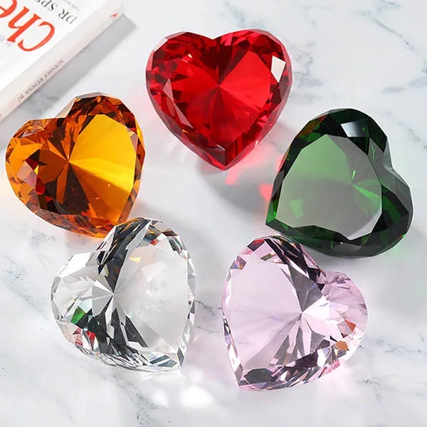 Heart Shaped Crystal Paperweight 1