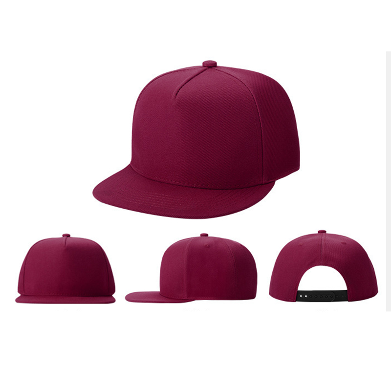 5 Panels Flat Snapback Hats Classic Flat Bill Trucker Hat 9