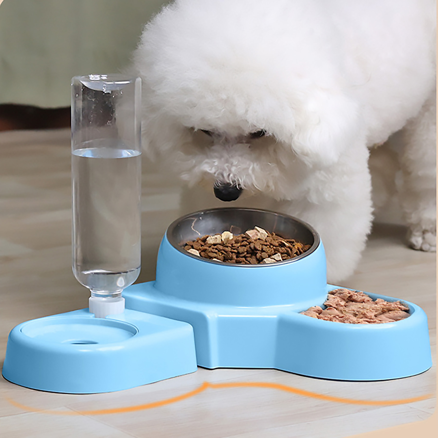Plastic 2-In-1 Drinking And Feeding Basin 6