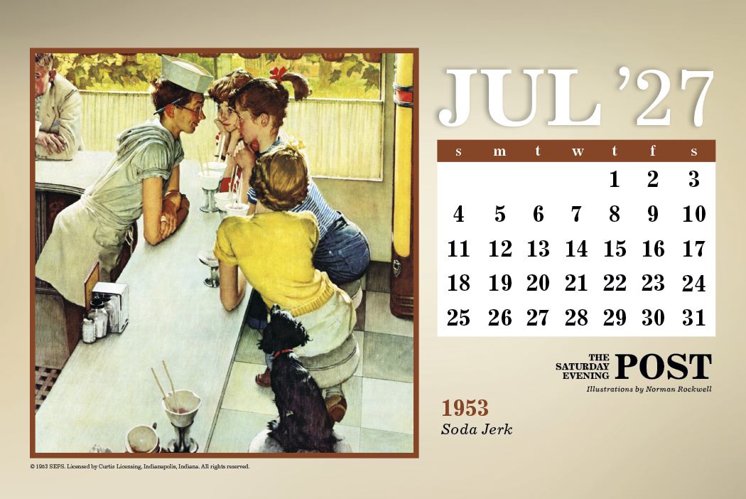 Triumph® Calendars The Saturday Evening Post Large Desk Calendar 25