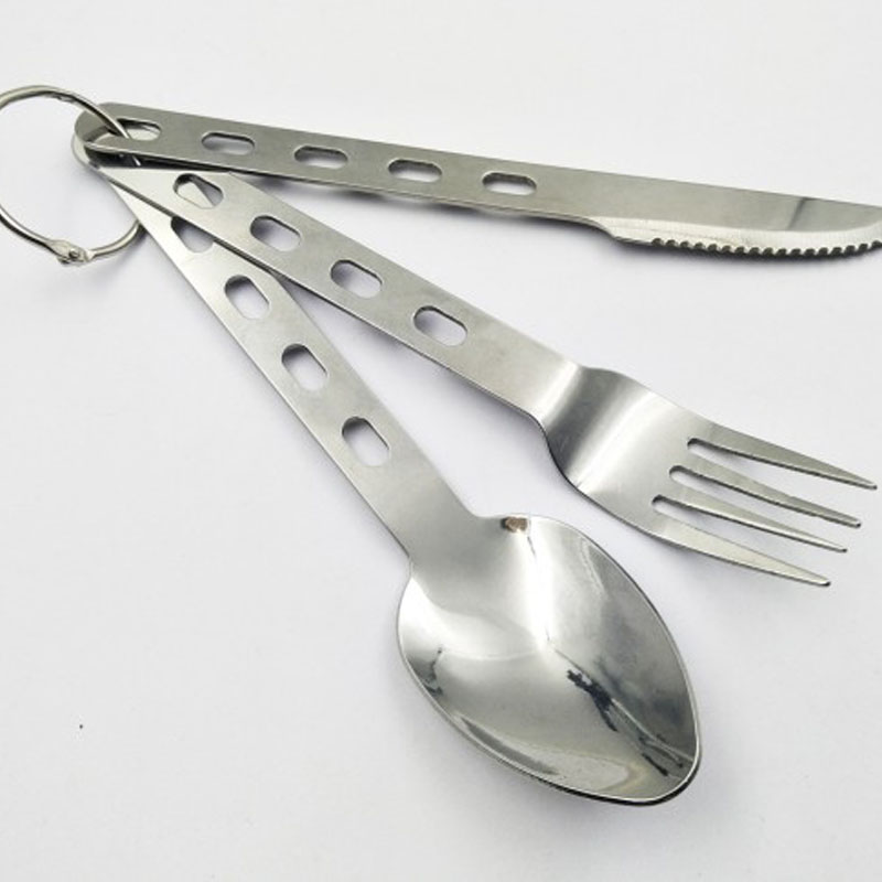 Stainless Steel Tableware Set With Keychain 3