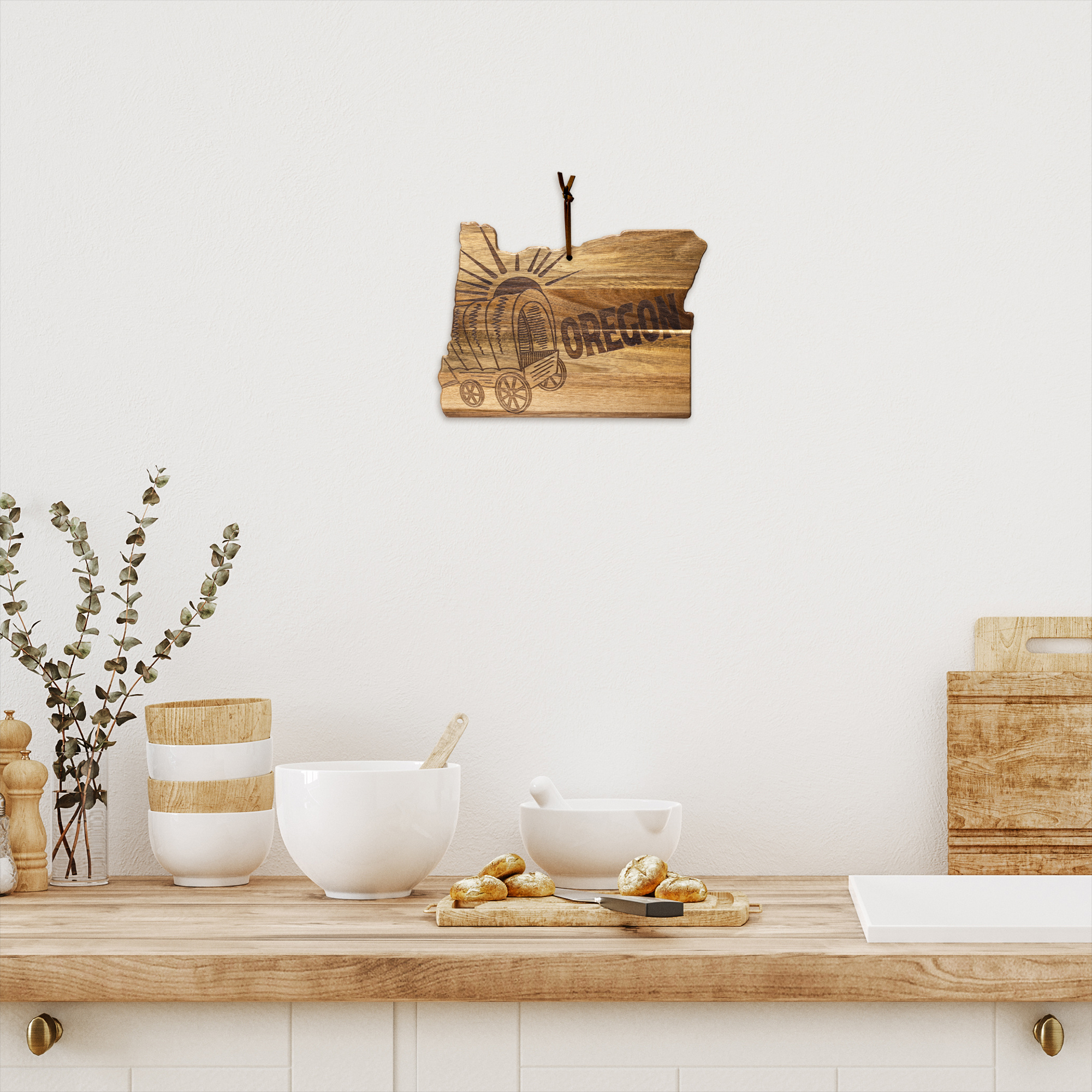 Rock & Branch® Origins Series Oregon State Shaped Cutting and Serving Board 6