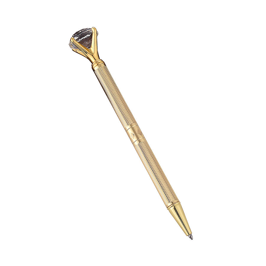 Carved Design Metal Ball Pen with Crystal Diamond 1