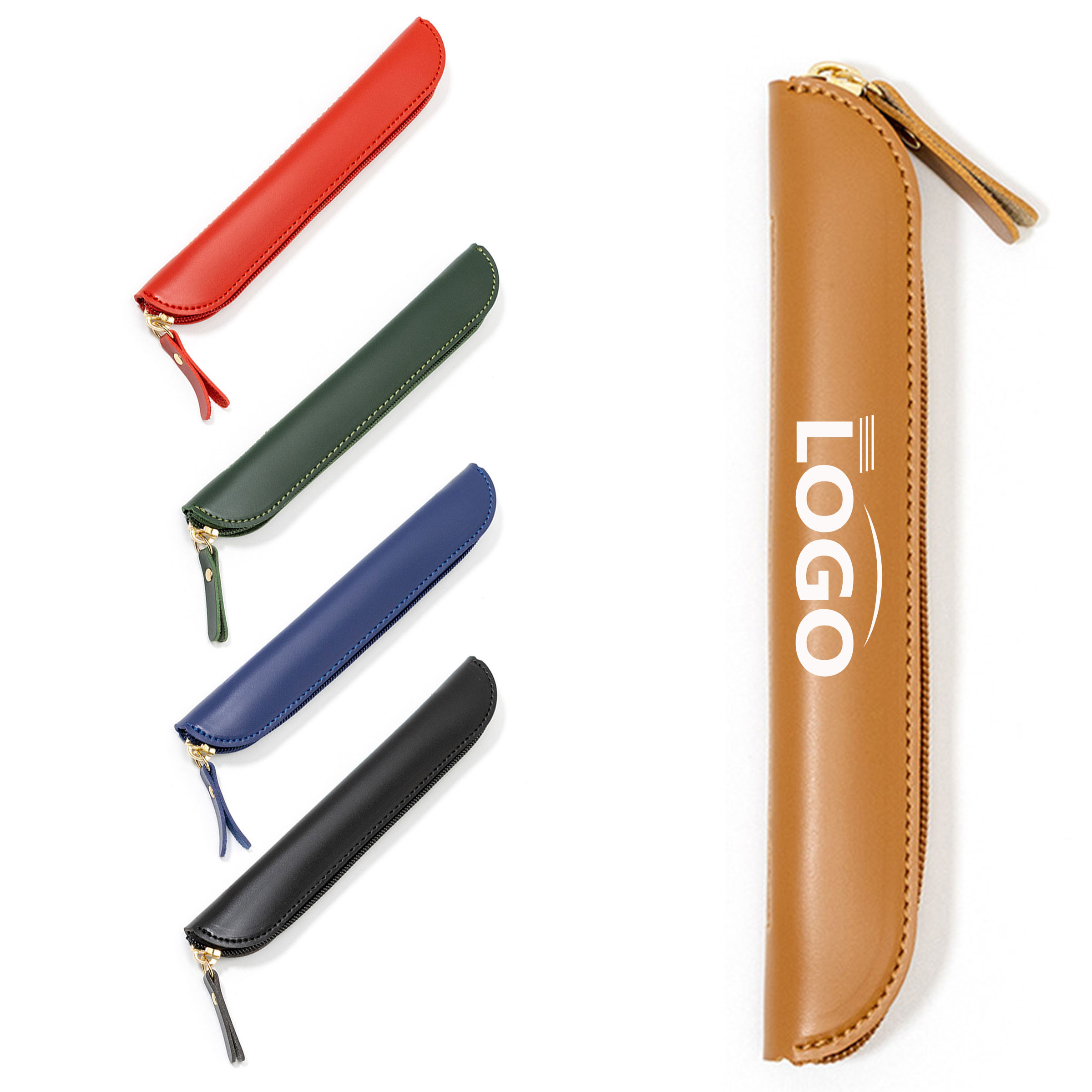Stylish PU Leather Pencil Case with Zipper 2