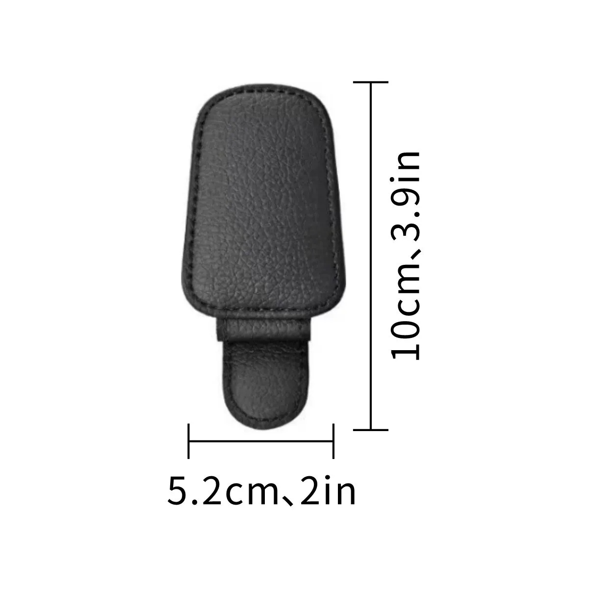 PU Leather Car Visor Eyeglass Clip Holder 4
