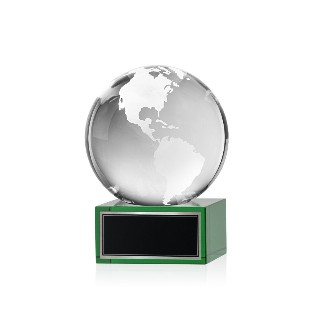 Globe Award on Hancock Base - Green 7