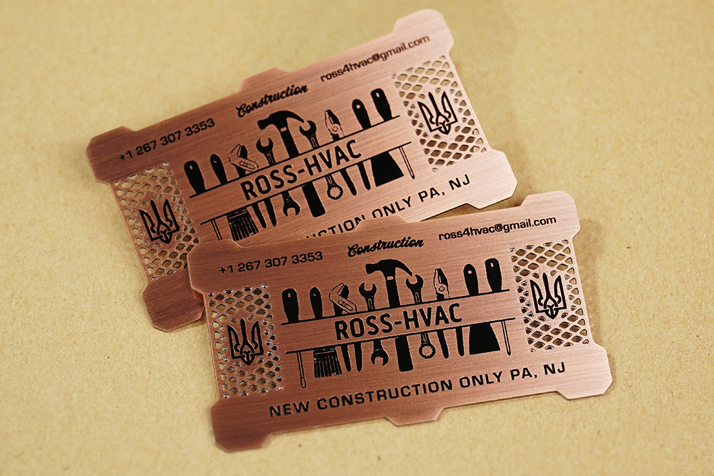 Copper Finish Metal Business Cards 13
