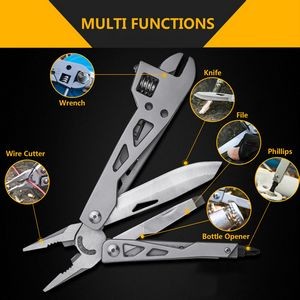 Adjustable Wrench Pliers Multi Tool With Integrated Screwdrivers 13