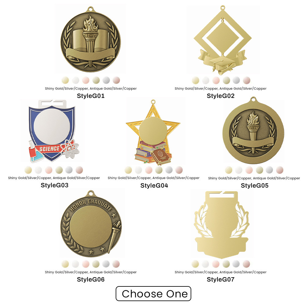 2" UV Printed Education Medals 8