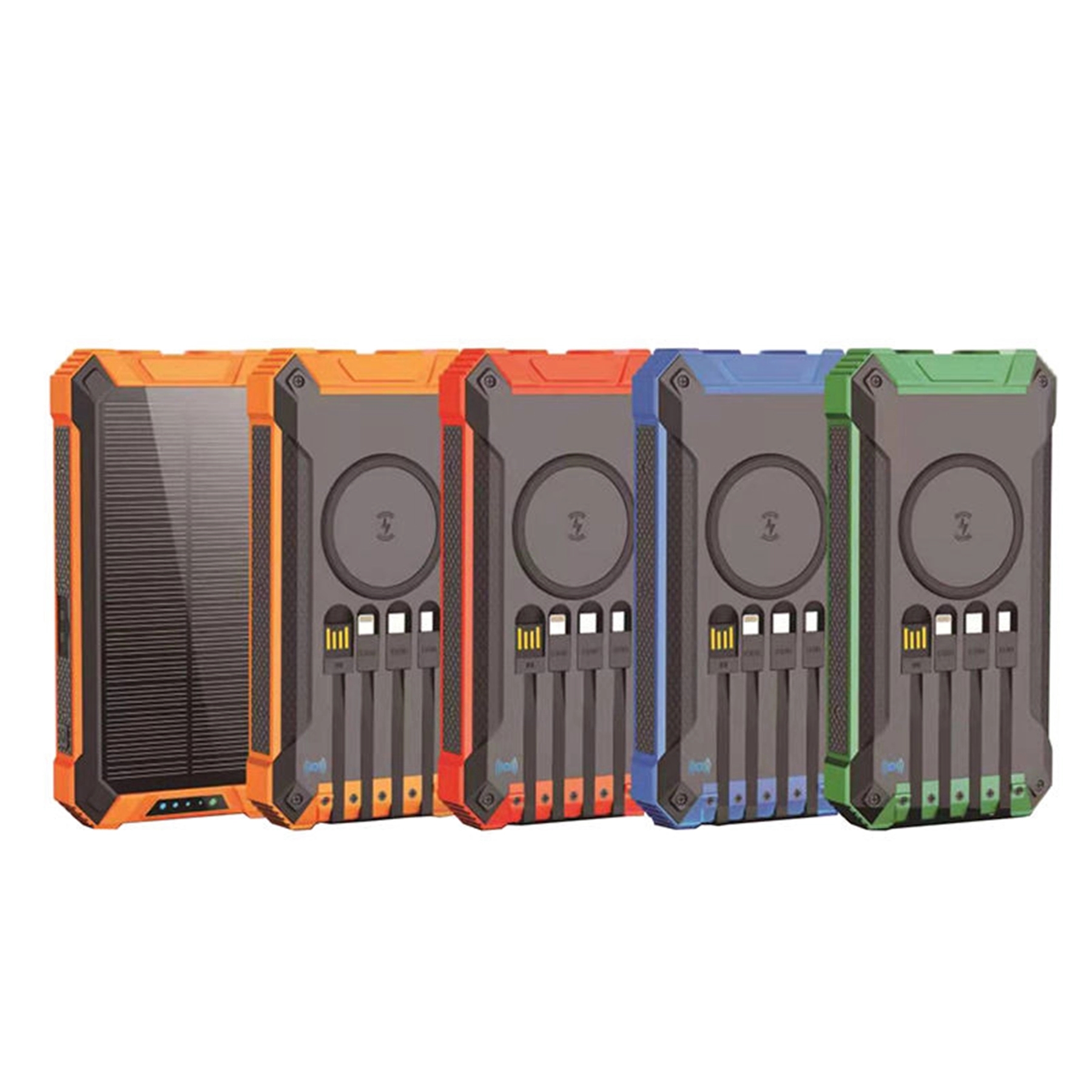 20000 mAh Solar Wireless Power Bank Charger with Cable 7
