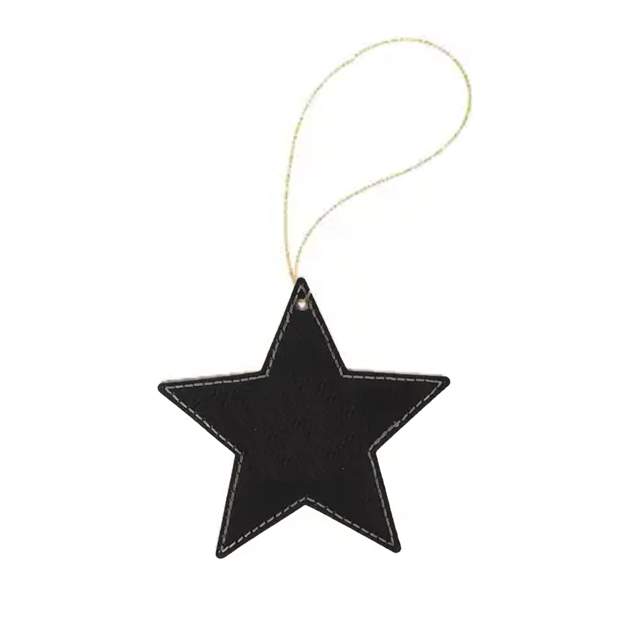Leather Star Shaped Ornament with String 4