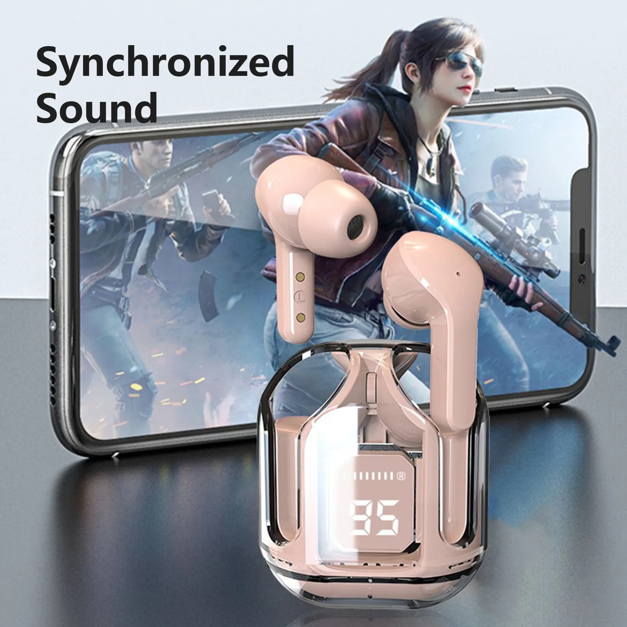 Noise Cancelling Wireless Earbuds With Battery Indicator 5
