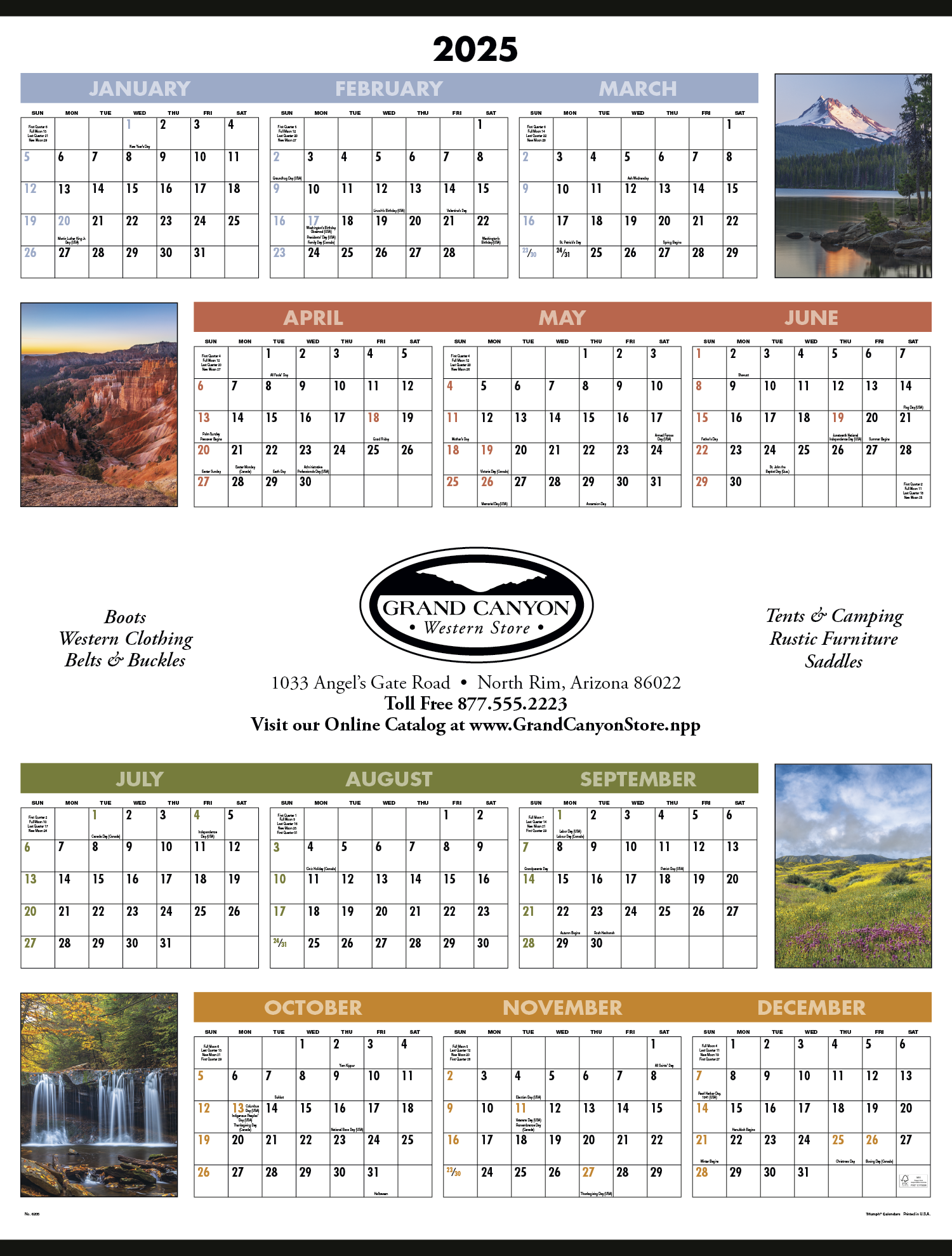 Triumph® Calendars Black & White Span-A-Year Non-Laminated Calendar 21