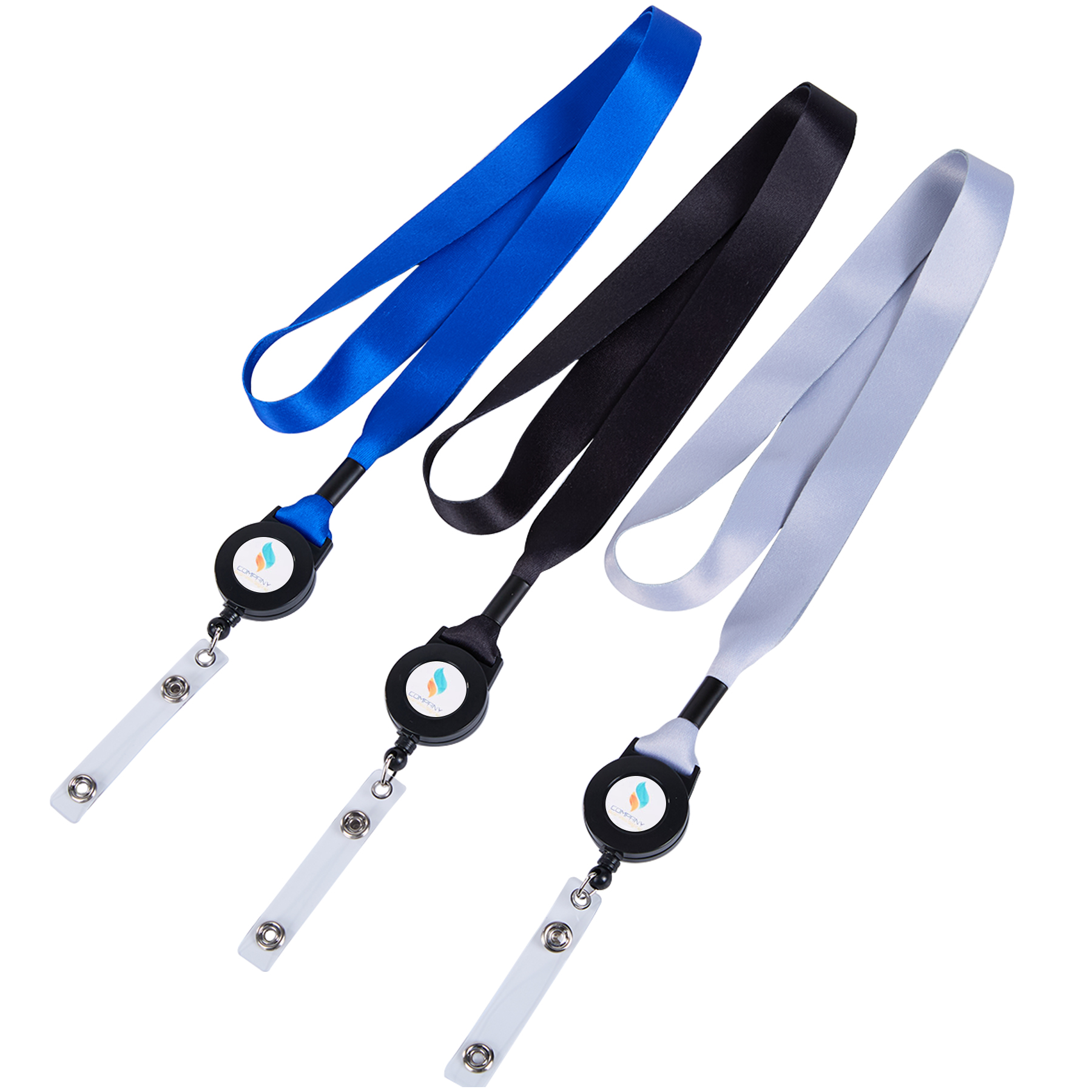 3/4" Dye-Sublimated Lanyard W/Retractable Badge Reel Combo & Plastic Crimp 3