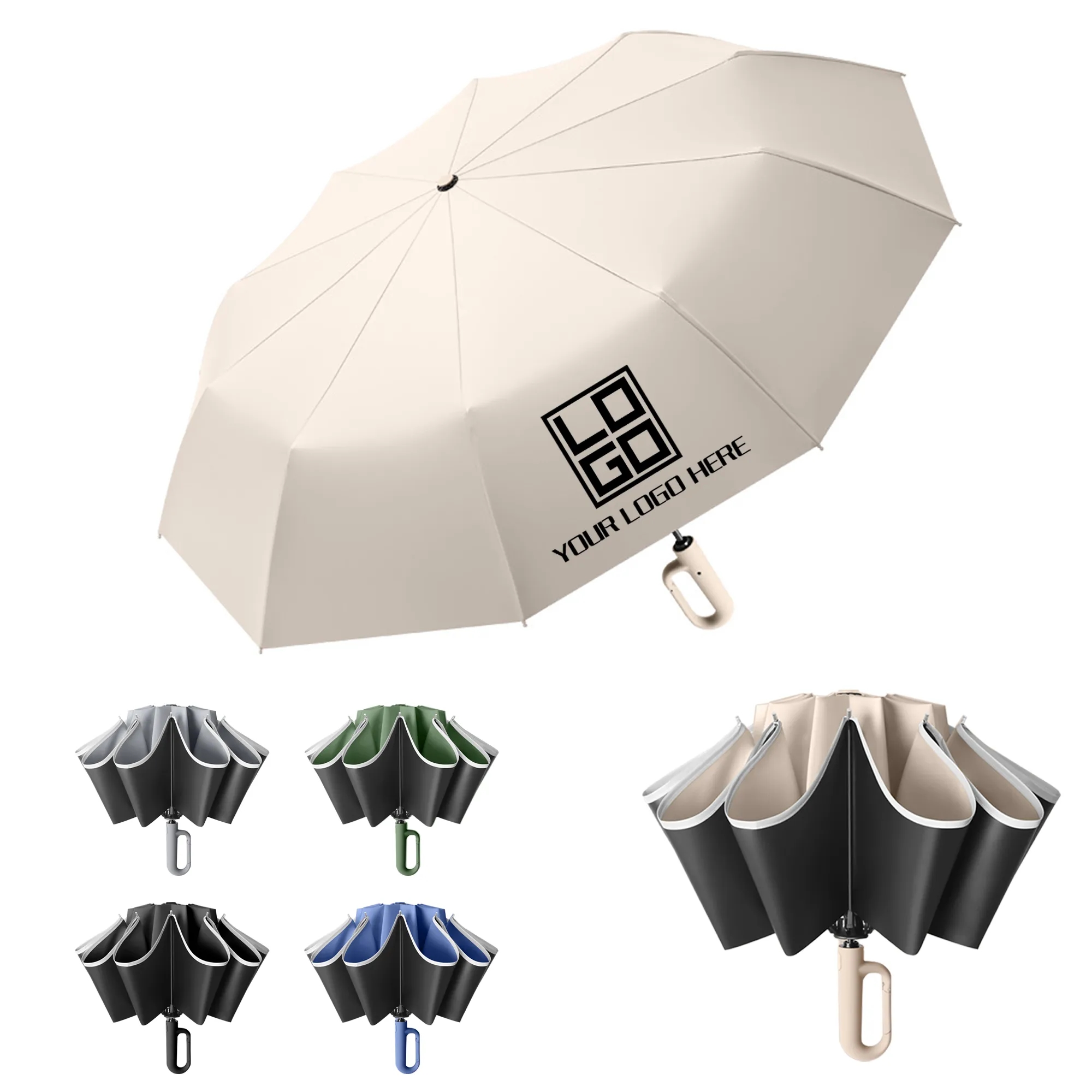 Compact Umbrella with Carabiner Handle MOQ10pcs 3
