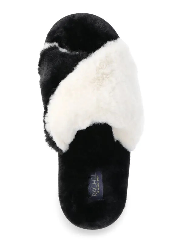 Chic Women's Two Toned Crossband Slippers 6
