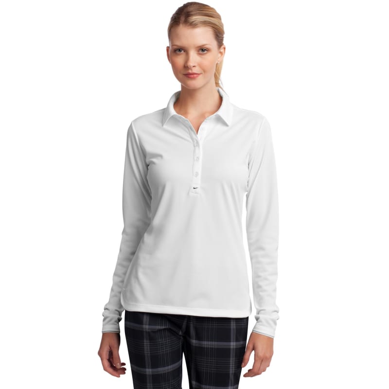 Nike Ladies Long Sleeve Dri-FIT Stretch Tech Polo. 3
