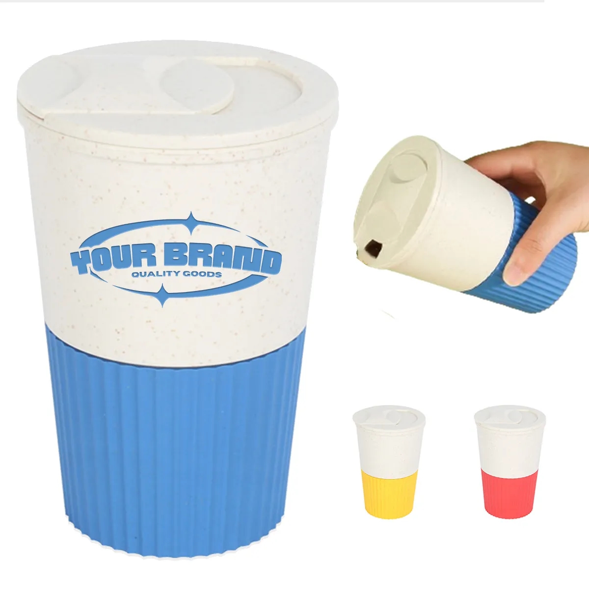 16oz Outdoor Portable Lightweight Wheat Straw Coffee Mug 1