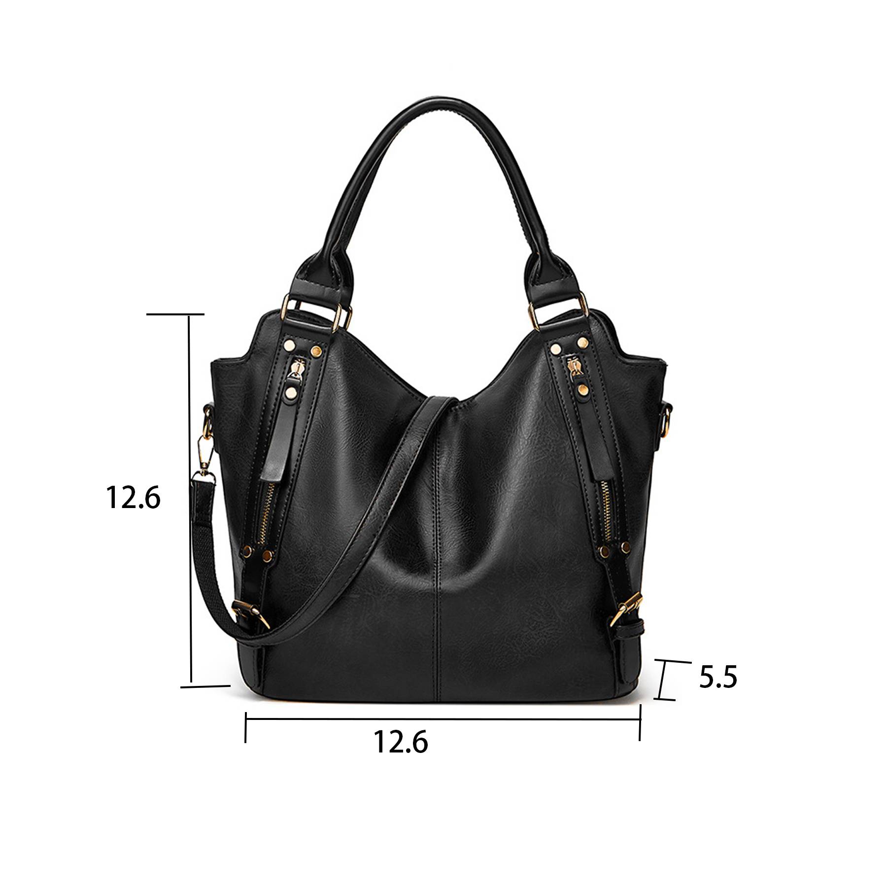 PU Leather Large Purse Tote Bag for Women, custom tote bag with logo imprint 7