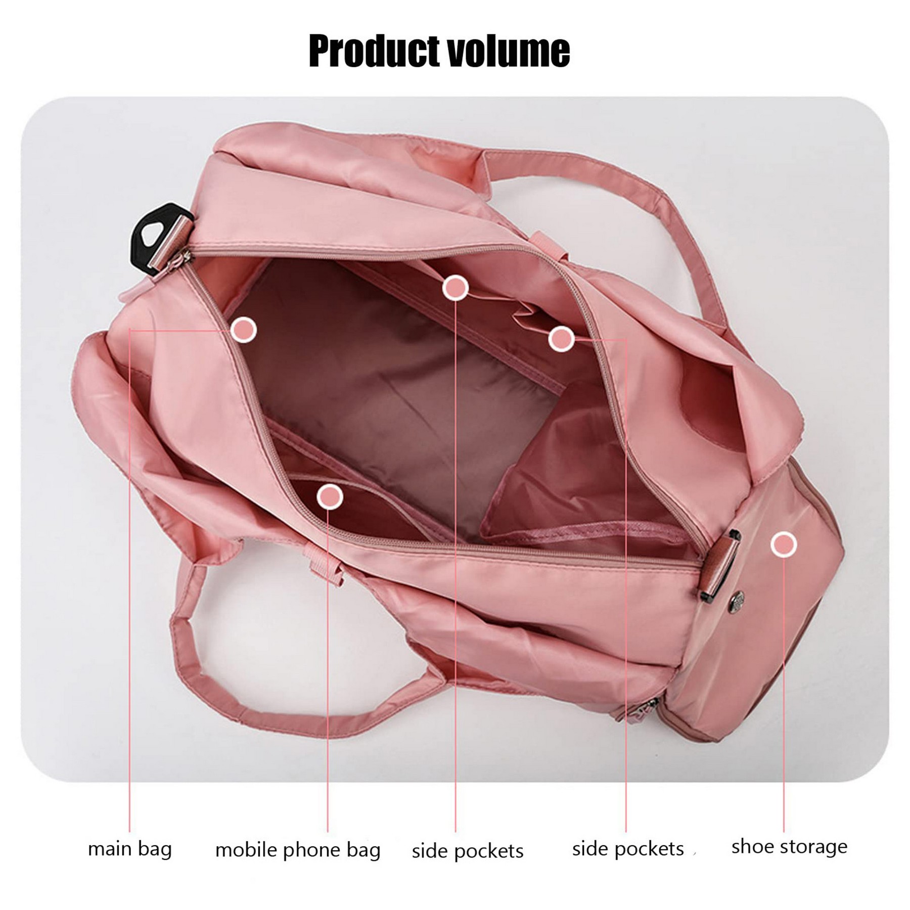 Sports Gym Yoga Bag with Shoes Compartment 5