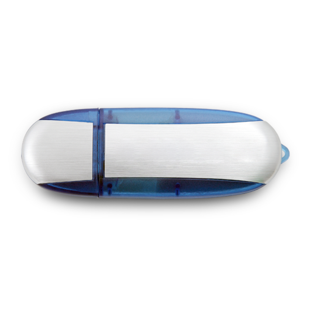 Lemont Brushed Aluminum Oval USB Flash Drive 7