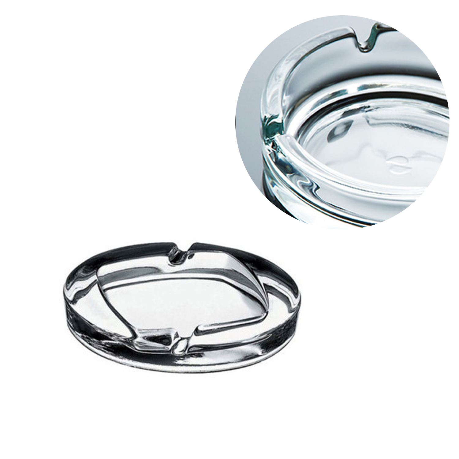 Clear Glass Ash Tray 4