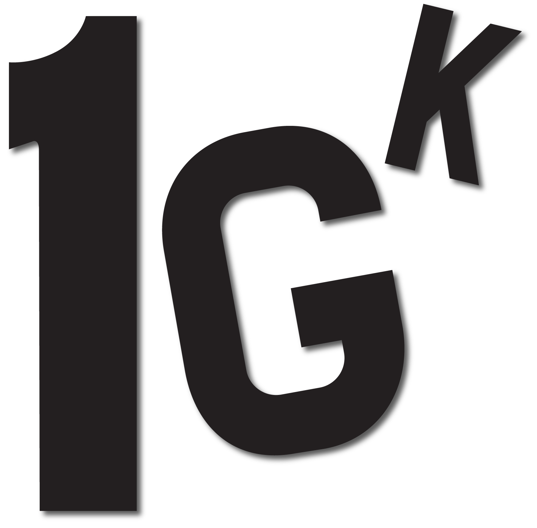 2" Individual Black Letters or Number Sticker 1