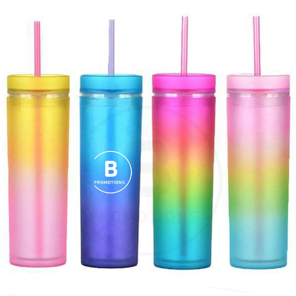 16 oz Colored Acrylic Tumblers with Lids and Straws 3