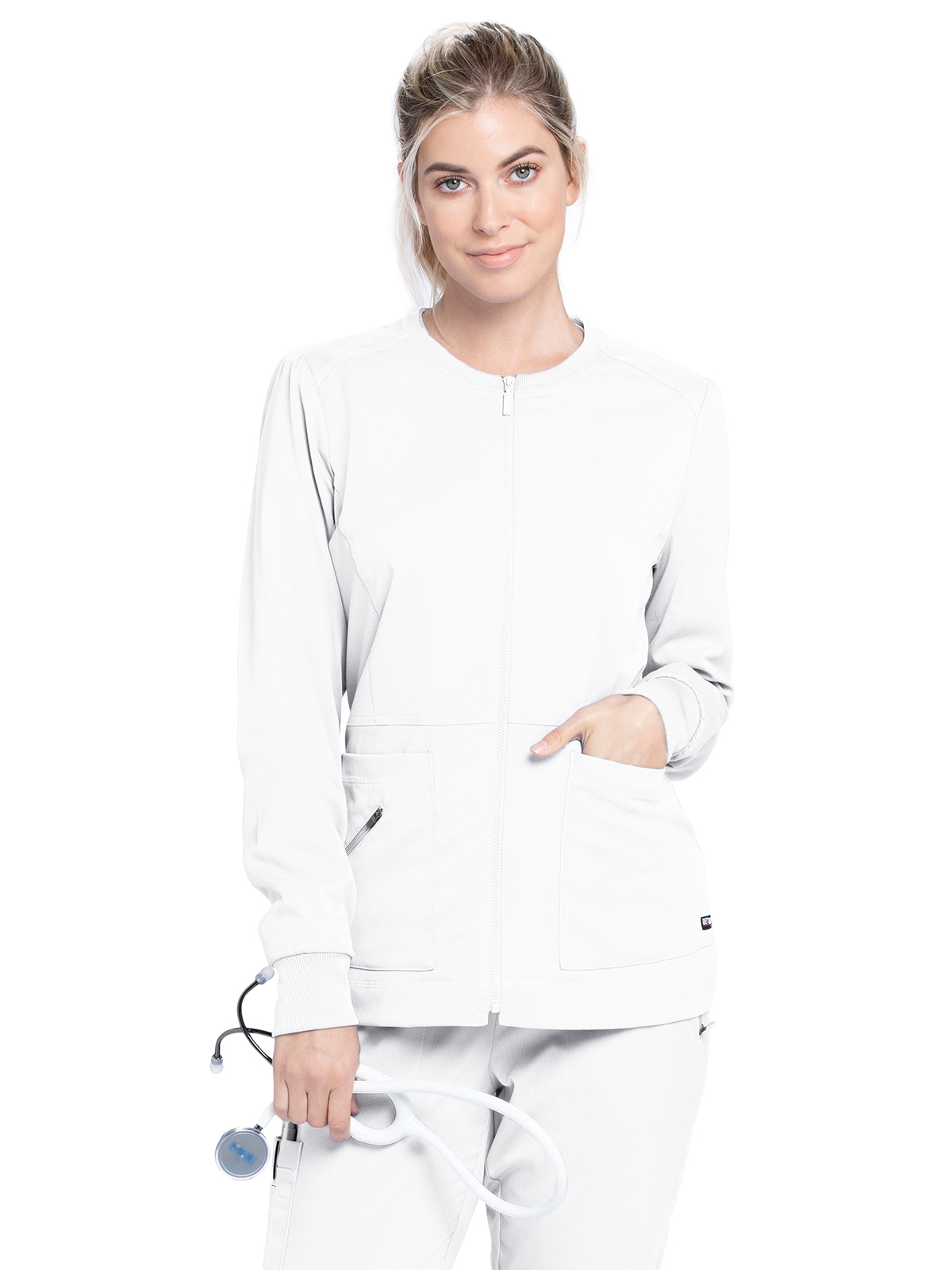 Grey's Anatomy Spandex Stretch - Women's Three-Pocket Millie Warm-Up Jacket