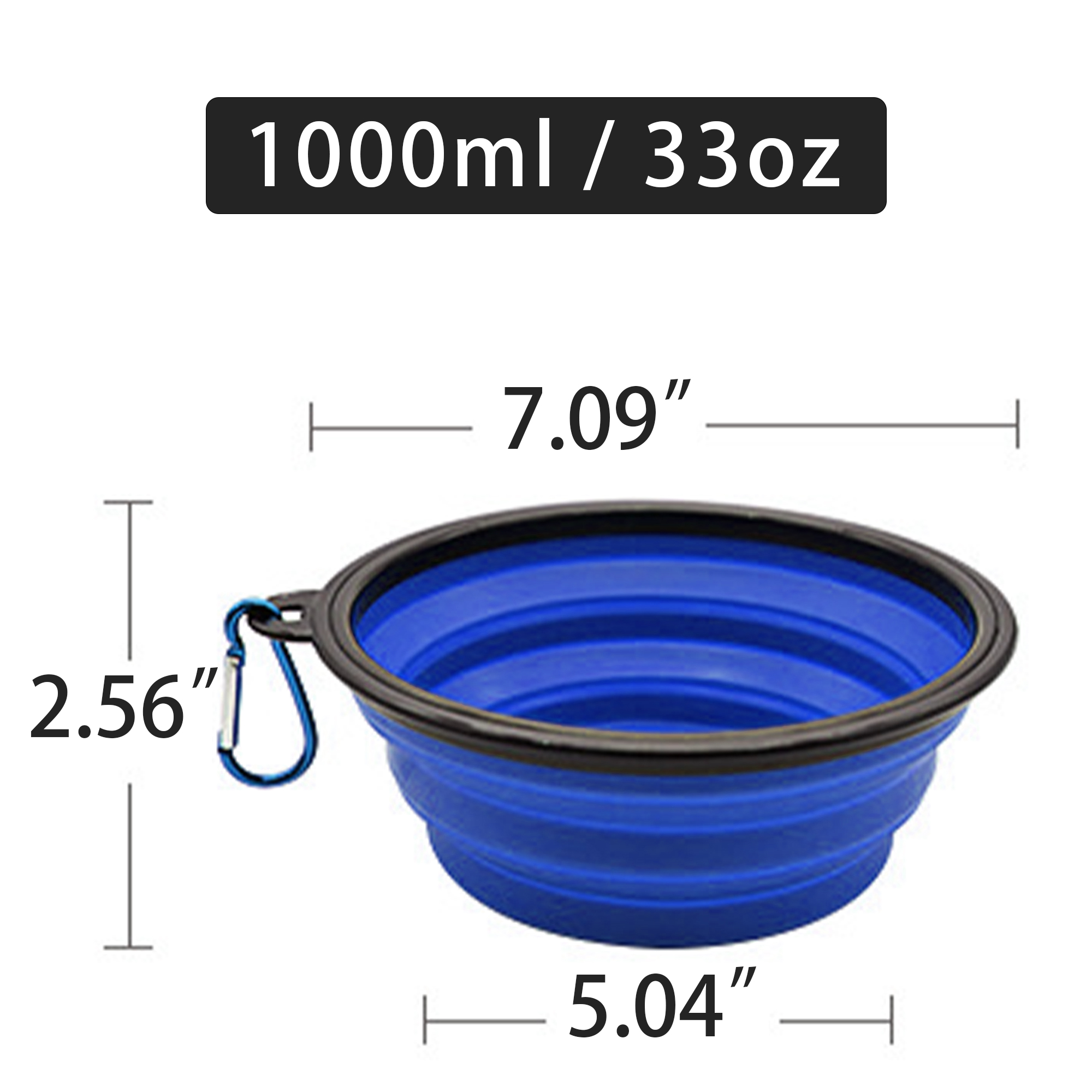 34 oz Foldable Silicone Pet Bowl 2