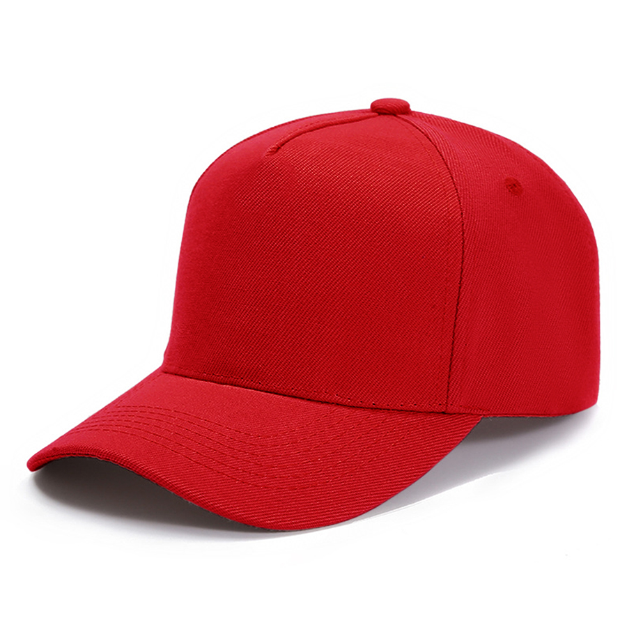 Stock Solid Color Polyester 5-Panel Cap