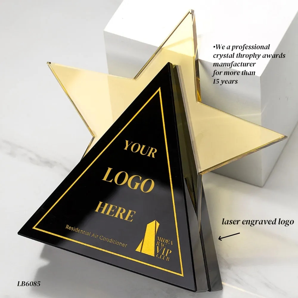 Personalized Crystal Trophy Award Star Shape 1