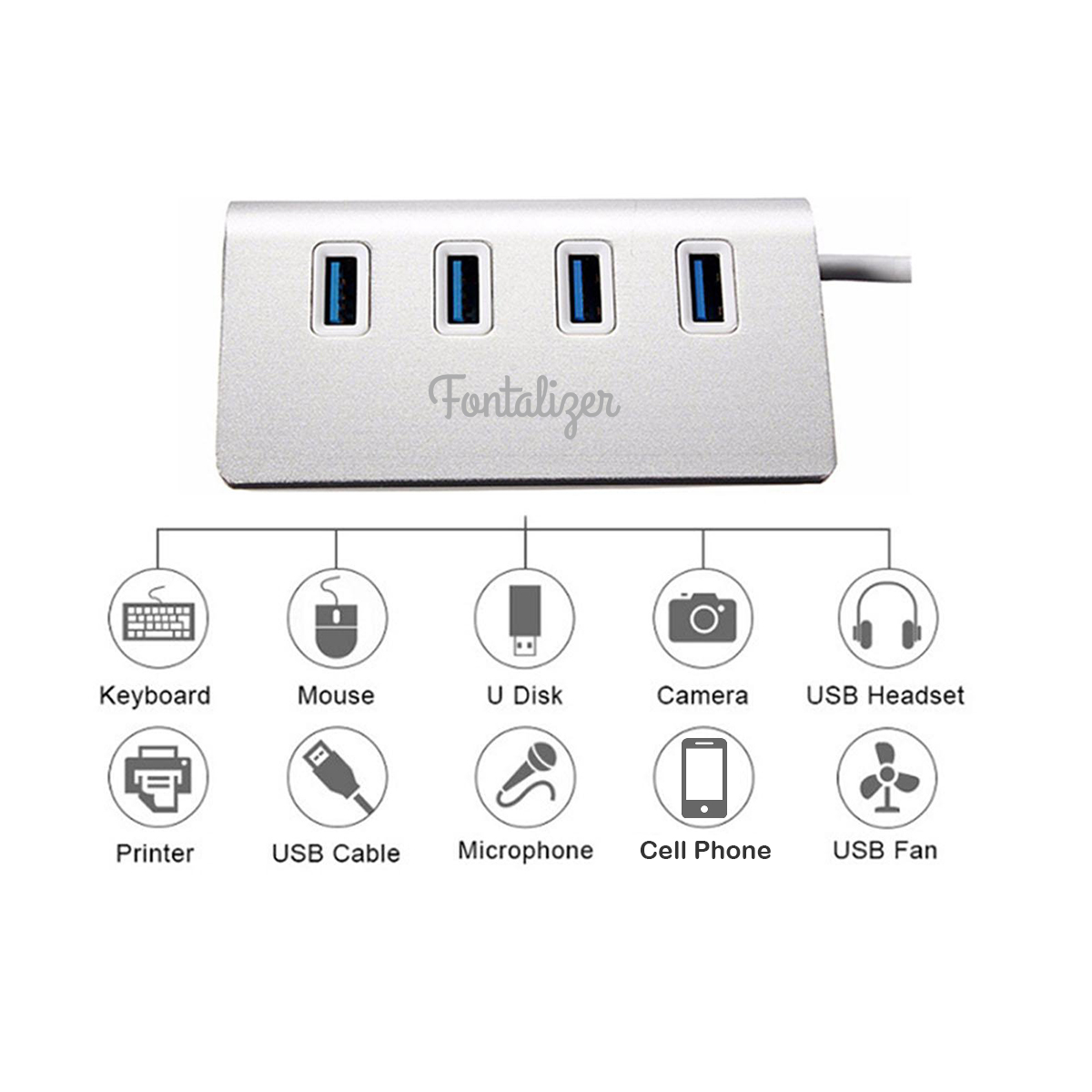 USB 3.0 Hub and Charging Station 5