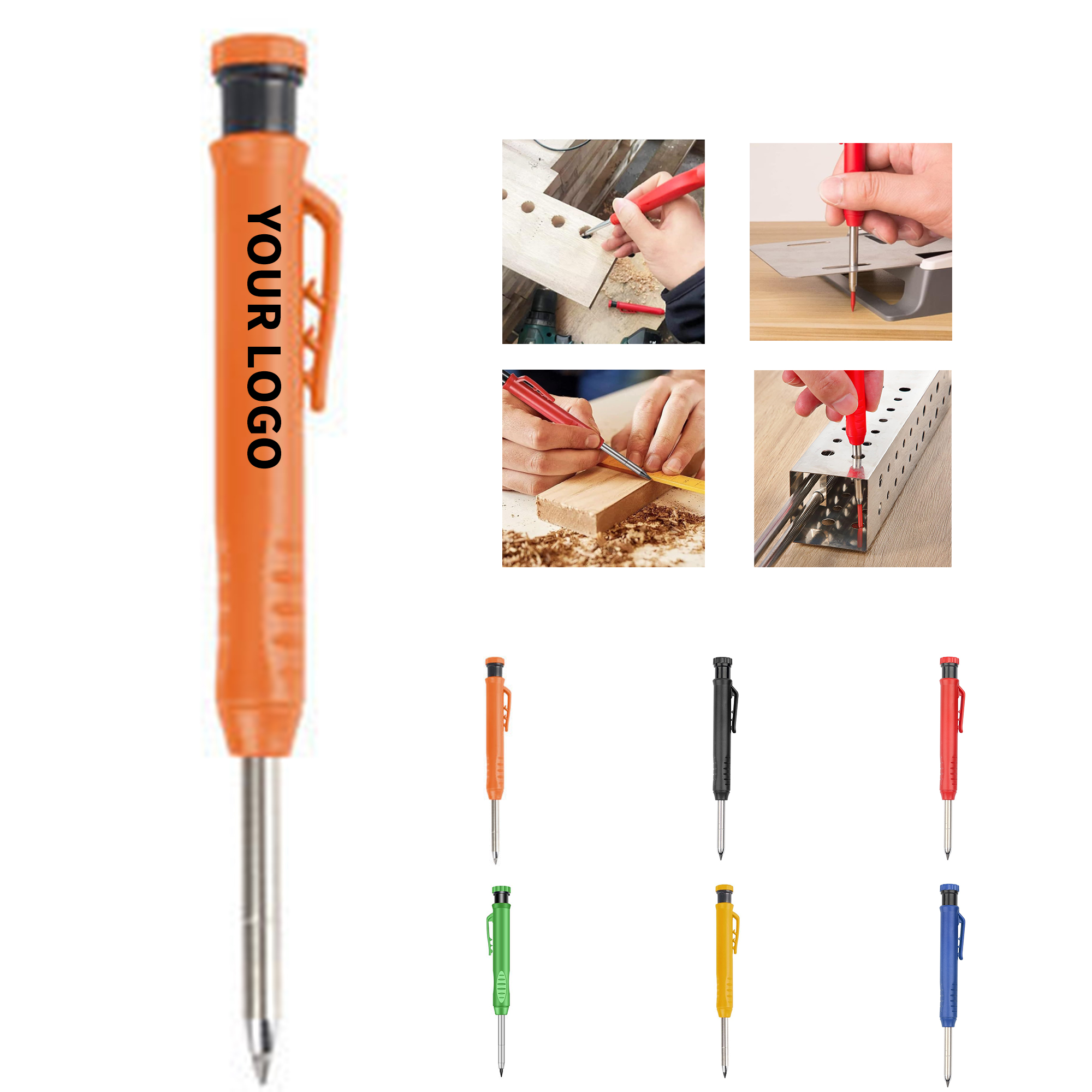 Hexagonal Carpenter Marking Pencil With Needle Nose Tip 5.9" Length x 0.3" Width 1