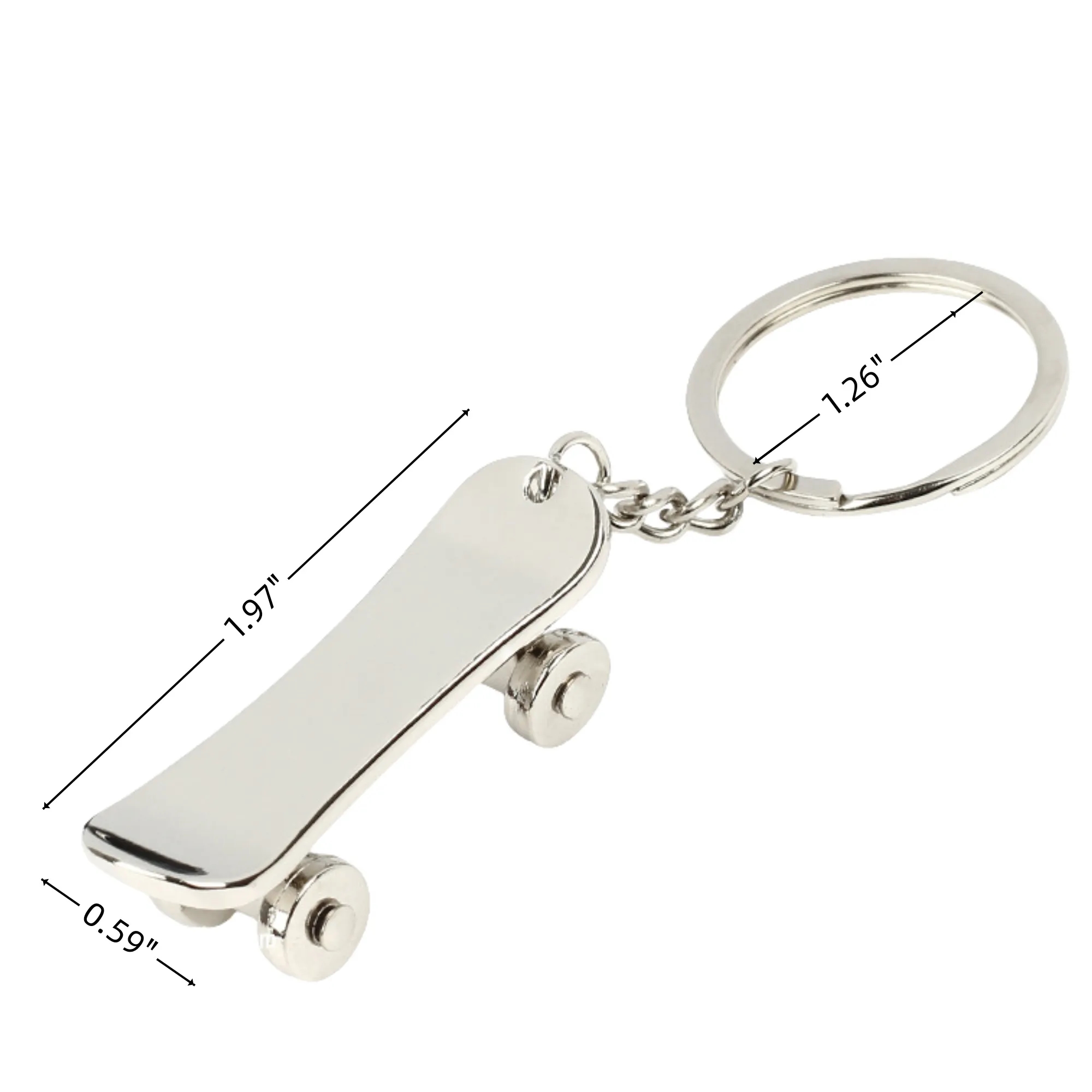 Skateboard Shape Keychains Metal Key Holder 4