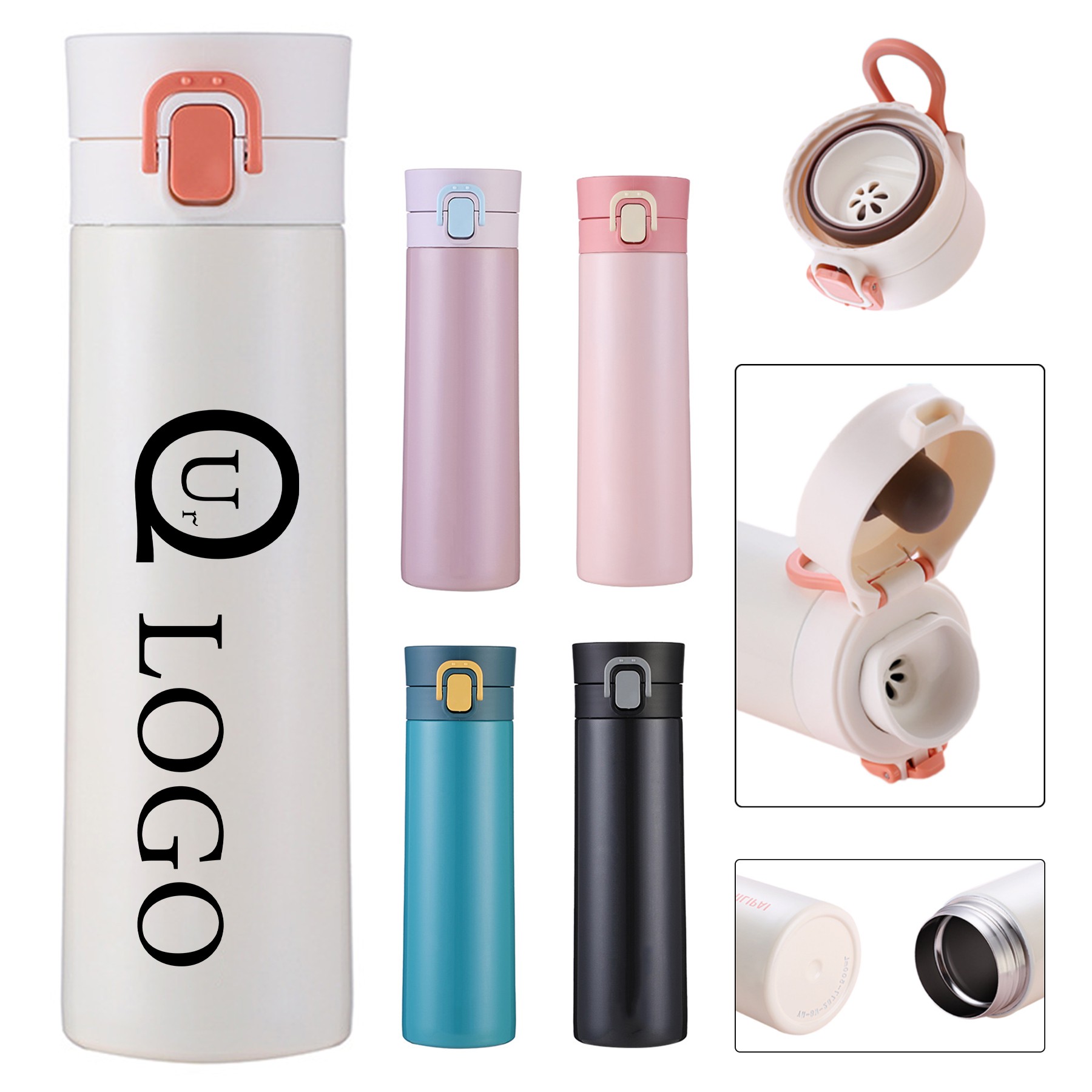350Ml Insulation Cup W/ Bouncing Lid